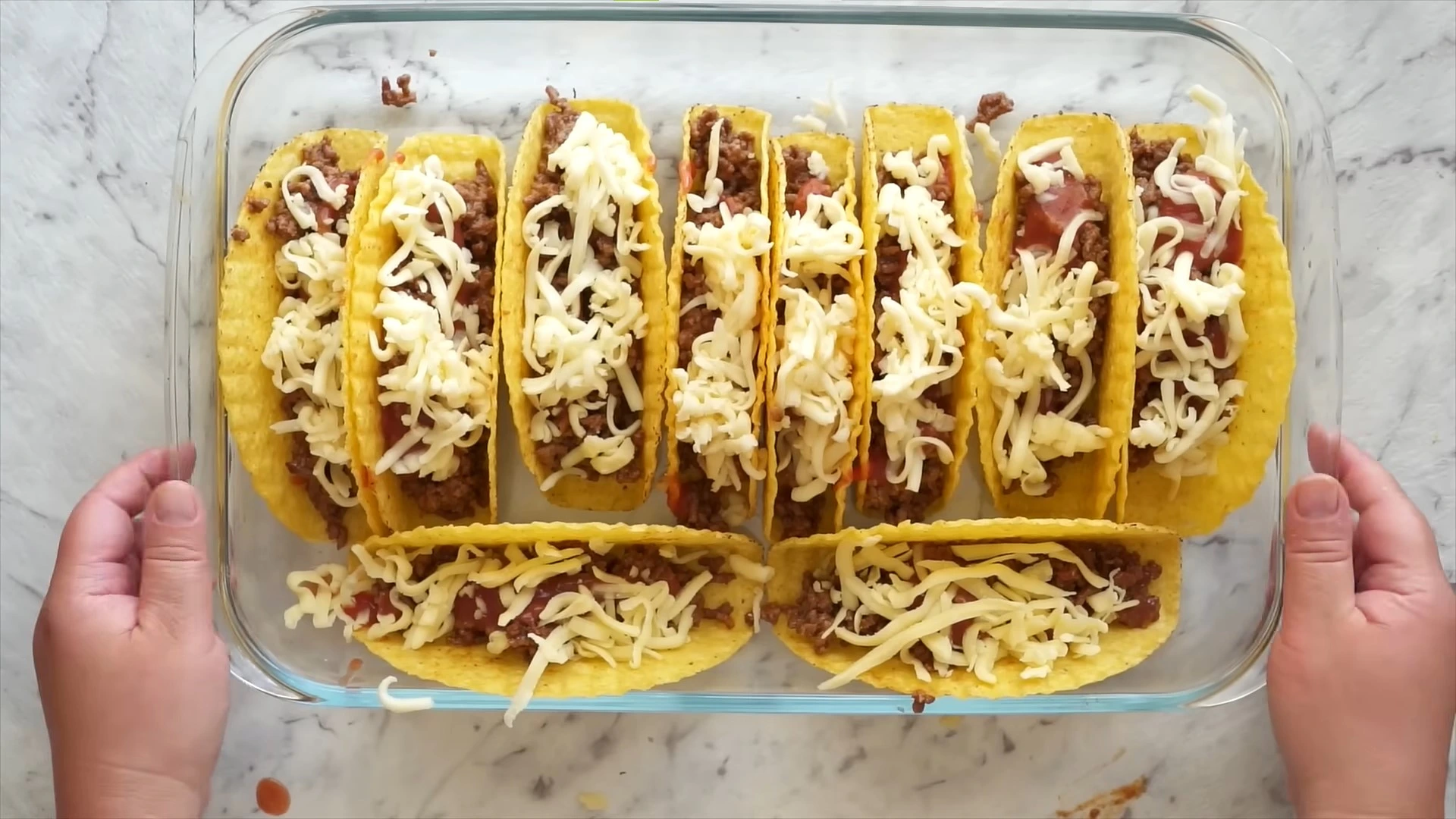 ground beef browning in skillet for taco meat recipe