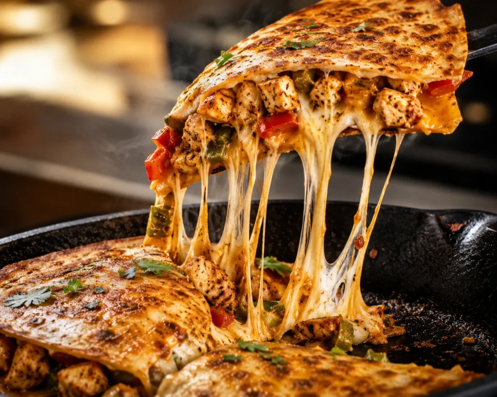 cheesy chicken quesadilla