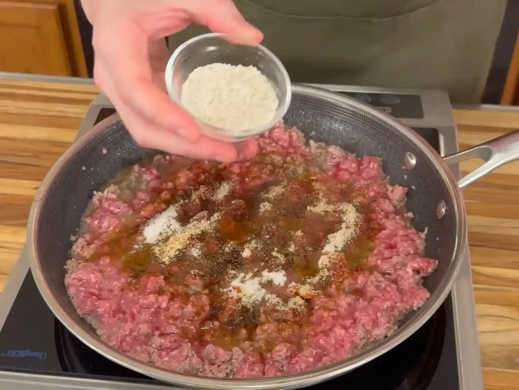Ingredients for homemade Taco Bell meat